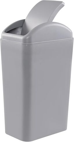 سلة مهملات بلاستيكية سعة 3.5 جالون من Esdiplot مع غطاء علوي متأرجح، سلة مهملات ذات غطاء متأرجح رفيع، F in Kuwait