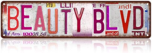 Vintage Beauty Blvd Wall Decor Street Signs Metal Tin Signs Gife for Women Wife 16 x 4 Inches in Saudi Arabia