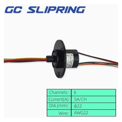 انزلاق عصابة جامع حلقة قليدة فرشاة فرشاة الكربون مفصل 6 أسلاك 5 أ تيار in Kuwait