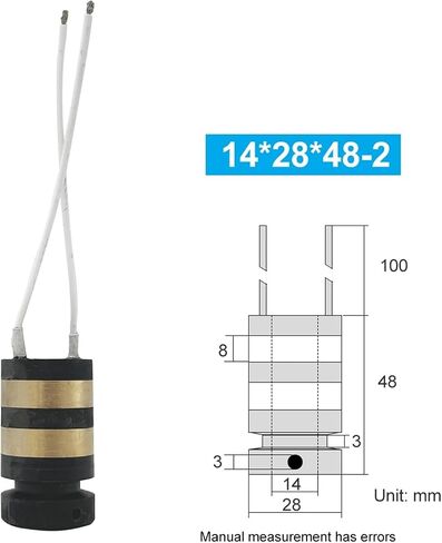 1 Pcs 14x28x48 Alternator Brush Slip Ring Collector 2 Wire Rotary for Marshmallow Machine(16.4x30x22-2) in Saudi Arabia