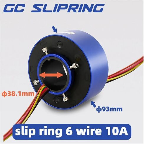 Conductive Slip Ring via Hole 38.1mm 6 Wire 10A Slip Ring Brush Collector Ring in Saudi Arabia