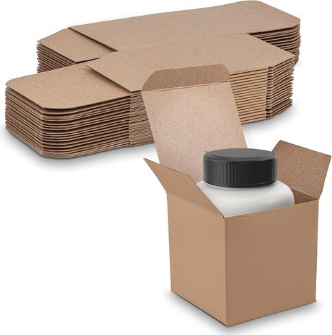 MT Products Tuck Top Kraft Paperboard Gift Box 2" x 2" x 7" - Gift Boxes with Lids - Pack of 30 in Kuwait