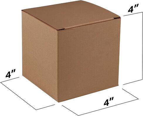 MT Products Tuck Top Kraft Paperboard Gift Box 2" x 2" x 7" - Gift Boxes with Lids - Pack of 30 in Kuwait