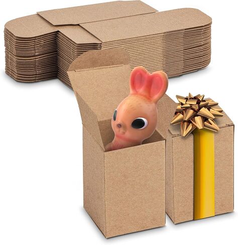 MT Products Tuck Top Kraft Paperboard Gift Box 2" x 2" x 7" - Gift Boxes with Lids - Pack of 30 in Kuwait