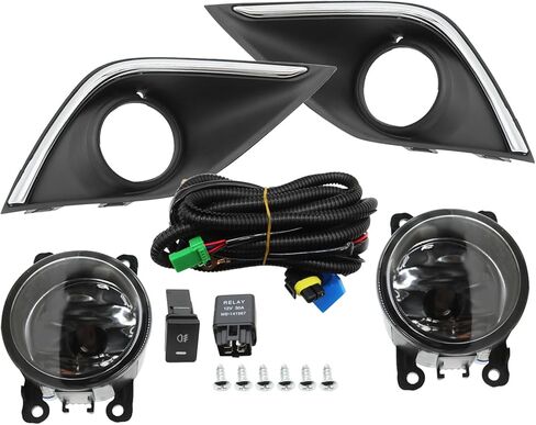 Front Bumper Fog Light Assembly Compatible with 2016 2017 2018 Outlander w/Covers+ Wire Harness Switch in Saudi Arabia
