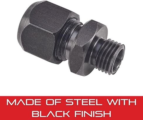 Starrett Steel Dial Indicator Split Collet - M12 x 1.75 Thread Size, 7mm Thread length, 8mm Diameter Through Hole for Indicator Stem, Black Finish - 25SC8M in Saudi Arabia