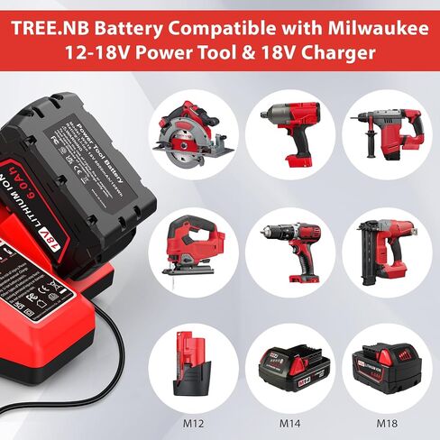9.0Ah 18V Battery Replacement for Milwaukee M18 & 3A Dual Charger Replacement for Milwaukee M18 48-11-1850 48-11-1828 48-11-1860 48-11-1890, Battery Charger 4811-1862 4811-1852 4811-1840 （2 pack） in Kuwait