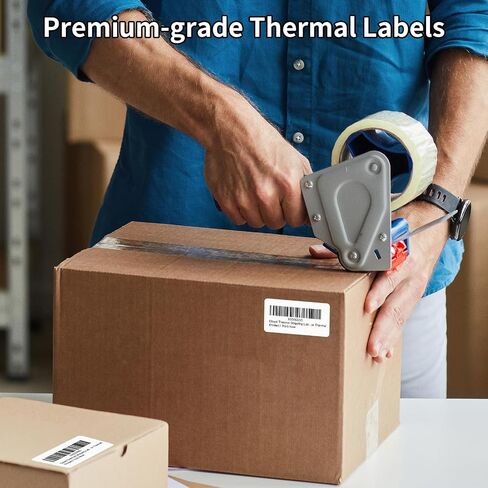 2x1inch Direct Thermal Label Paper for Barcodes, Shipping, 1000 Labels Per Roll White, Compatible with Rollo Label Printer & Zebra Desktop Printers in Kuwait