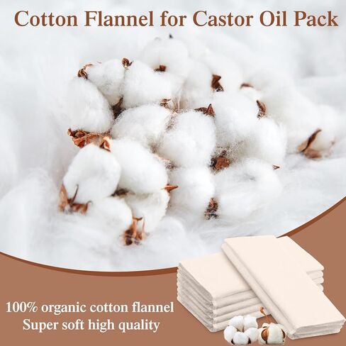 30 عبوة من الفانيلا القطنية العضوية لحزمة زيت الخروع غير المبيضة القابلة لإعادة الاستخدام، غلاف زيت الخروع المهدئ، ضغط حراري ناعم وعالي الامتصاص لمفاصل الكبد والبطن والمناطق الأخرى in Kuwait