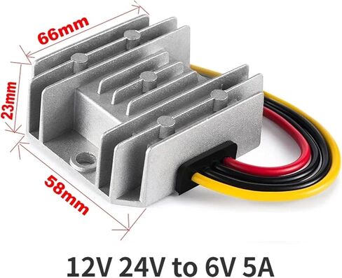 1pc 12V 24V إلى 6V 5A-30A محول الطاقة 10-36V إلى 6 فولت أسفل وحدة إمداد الجهد المنظم تحويل (12V 24V إلى 6V 20A) in Kuwait