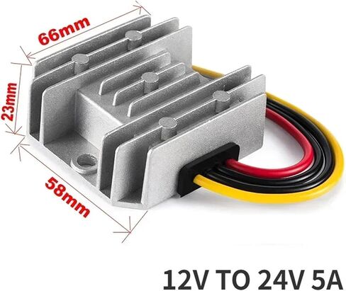 12 Volt to 24 Volt 12V to 24V 5A 3A Boost Power Converter Voltage Regulator Step-up Module for Cars Buses Boats(Gold) in Saudi Arabia