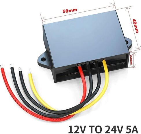 12 Volt to 24 Volt 12V to 24V 5A 3A Boost Power Converter Voltage Regulator Step-up Module for Cars Buses Boats(Gold) in Saudi Arabia