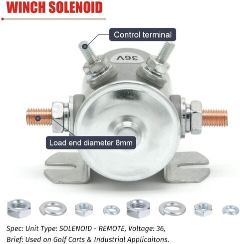 Continuous Duty Solenoid Relay Nickel-Plating For Golf Carts,Winch, Marine In Rush 12VDC Max 300A Replaces # 70-111224, 3635820, 1114208, 1114218, 1114223, 1114534, 1114547 in Saudi Arabia