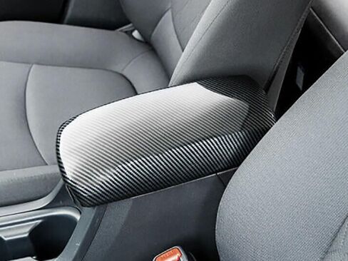Car Accessories Fit for Toyota Corolla 2020-2024 Interior ABS Center Console Armrest Pad Cover Decoration Trim 1PC Set (Carbon Fiber) in Saudi Arabia