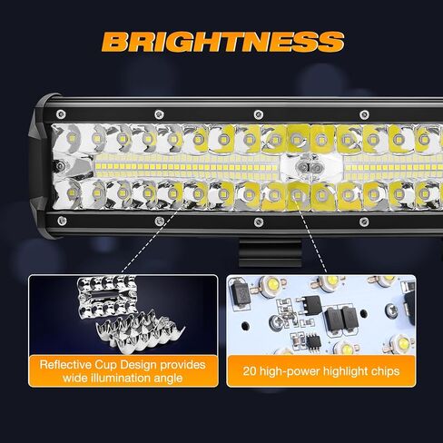 LED Light Bar 12Inch 300W & 2PCS 4Inch 60W Spot Flood Light Pods, KINGOPT LED High Brightness with Wiring Harness Kit Fog Lamps Driving Boat Work Lights for Truck SUV ATV UTV Golf Car Jeep Automatic in Saudi Arabia