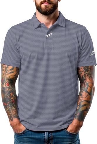 Men's Golf Polo Shirts UPF 50+ Short Sleeve Dri Fit Polos Stretch Performance Collared Golf Casual Work Business Wear in Kuwait