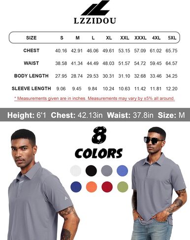 Men's Golf Polo Shirts UPF 50+ Short Sleeve Dri Fit Polos Stretch Performance Collared Golf Casual Work Business Wear in Kuwait