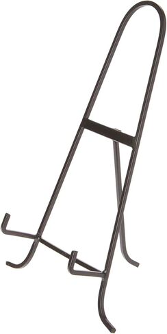 Bard's Black Wrought Iron Easel, 15" H x 9.25" W x 6.5" D in Saudi Arabia