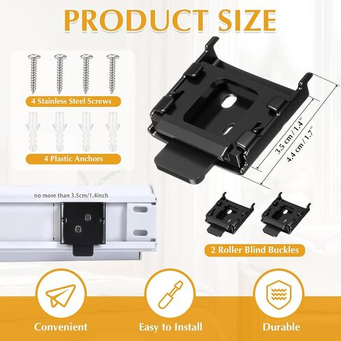 Blulu 2 PCS استبدال Universal Blafler Blazles الستائر المعدنية مكيّن أقواس للازتتراحات الداخلية في الهواء الطلق في الهواء الطلق in Saudi Arabia