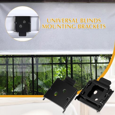 Blulu 2 PCS استبدال Universal Blafler Blazles الستائر المعدنية مكيّن أقواس للازتتراحات الداخلية في الهواء الطلق في الهواء الطلق in Saudi Arabia