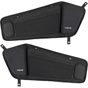 MOSISO 2 Pack Front Door Bags Compatible with Polaris RZR PRO XP/R/TURBO R 2020-2024 UTV Models, UTV Side Storage Organizer Door Bags with Cup Holder & Knee Pad, Black in Kuwait