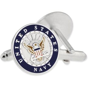 PinMart's Officially Licensed U.S. Navy Cufflinks - Silver in Saudi Arabia