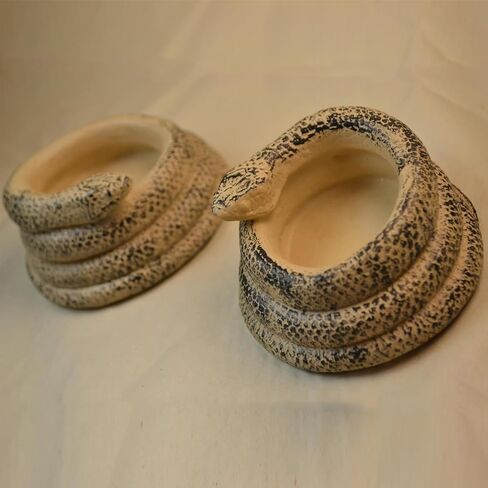 حامل شمعدان ثعبان ملفوف ، حامل شمعة راتنجات ، نحت ثعبان ، زخرفة زخرفة حديقة المنزل (2 مساءً) in Kuwait