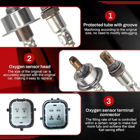 1 مجموعة/2pcs 234-9096 234-4380 مستشعر Oxygen O2 في اتجاه المنبع والمصب المتوافق مع Nissan 2010-2011 Sentra 2.0L-L4 Versa 1.8L-L4 2010-2013 Altima Maxima 3.5L-V6 22693-1FN0A 226A0-et in Kuwait