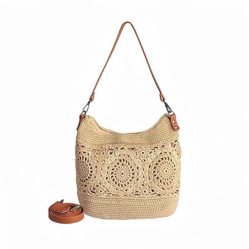 Eiyye Boho Crochet Crossbody Bag Women Handmade Hobo Purse Lace Large Tote Bag for Summer, Beach, Travel and Daily Use in Saudi Arabia