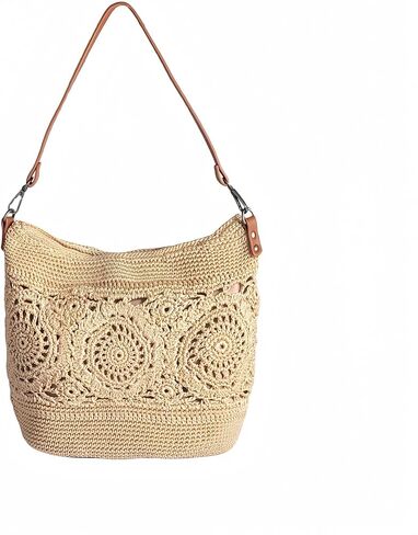 Eiyye Boho Crochet Crossbody Bag Women Handmade Hobo Purse Lace Large Tote Bag for Summer, Beach, Travel and Daily Use in Saudi Arabia