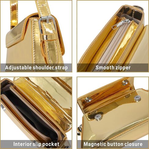 Women Small Shoulder Bag Cute Hobo Tote Handbag Evening Clutch Bag Y2k Sparkly Silver Purse for Party Prom Wedding in Saudi Arabia