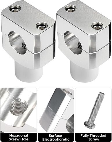 KEMIMOTO 7/8 Inch Motorcycle Handlebar Risers, Aluminum Alloy Motorcycle Risers fit ATV Dirt Bike, Compatible with Kawasaki Suzuki WR250F TW200, Universal Motorcycle Accessories in Saudi Arabia