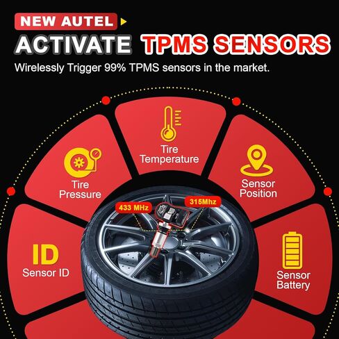 Autel TS508WF TPMS Relearn Tool ، 2025 Wi-Fi Ver. من MaxItpms TS508 TPMS Tool ، برنامج MX-Sensors ، أداة تنشيط مستشعر TPMS العالمية ، ترقية من TS408S TS501 Pro TPMS Diagnostic Tool in Kuwait