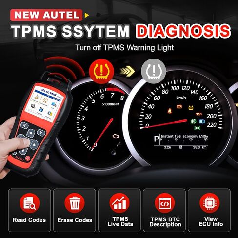 Autel TS508WF TPMS Relearn Tool ، 2025 Wi-Fi Ver. من MaxItpms TS508 TPMS Tool ، برنامج MX-Sensors ، أداة تنشيط مستشعر TPMS العالمية ، ترقية من TS408S TS501 Pro TPMS Diagnostic Tool in Kuwait