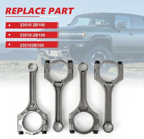 4pcs Connecting Rod For G4FA 1.4 23510-2B100 23510 2B100, 23510-2B100, 235102B100 Connecting Rod in Saudi Arabia