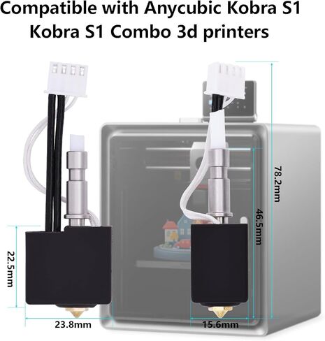 KOYOFEI 5 قطع فوهات 0.4 مم و5 قطع جوارب سيليكون، أجزاء طابعة ثلاثية الأبعاد غطاء سيليكون Hotend لطابعات Anycubic Vyper وKobra Max FDM ثلاثية الأبعاد in Kuwait