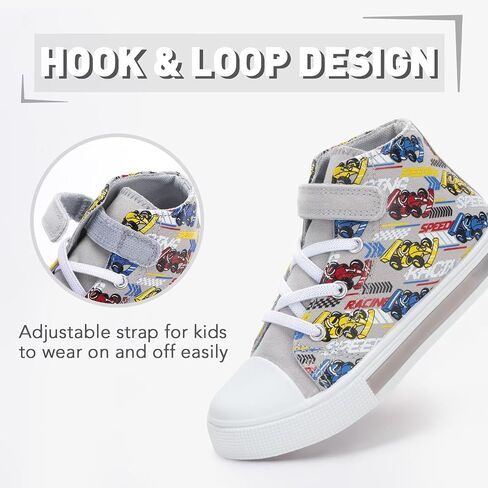 Boys Girls Light up Sneakers Kids High Top Flashing Canvas Shoes Toddler Casual Easy Fasten Walking Sneaker in Saudi Arabia