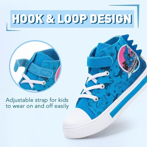 Boys Girls Light up Sneakers Kids High Top Flashing Canvas Shoes Toddler Casual Easy Fasten Walking Sneaker in Saudi Arabia