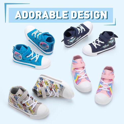 Boys Girls Light up Sneakers Kids High Top Flashing Canvas Shoes Toddler Casual Easy Fasten Walking Sneaker in Saudi Arabia