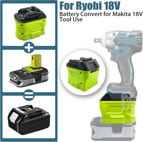 ZDTZ Battery Adapter for Ryobi 18V to for Milwaukee M18 Battery, for Ryobi 18V ONE+ Battery P107 P108 Convert for Milwaukee M18 18V Tools in Saudi Arabia