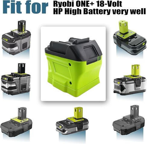 ZDTZ Battery Adapter for Ryobi 18V to for Milwaukee M18 Battery, for Ryobi 18V ONE+ Battery P107 P108 Convert for Milwaukee M18 18V Tools in Saudi Arabia