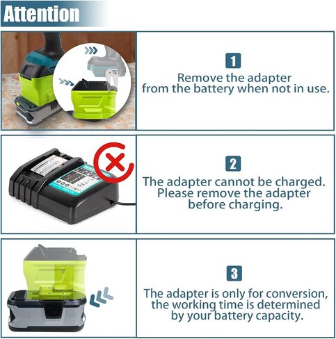 ZDTZ Battery Adapter for Ryobi 18V to for Milwaukee M18 Battery, for Ryobi 18V ONE+ Battery P107 P108 Convert for Milwaukee M18 18V Tools in Saudi Arabia
