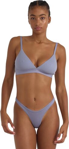 Women's Core Wirefree Ribbed Cotton Triangle Bralette in Saudi Arabia