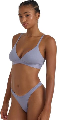 Women's Core Wirefree Ribbed Cotton Triangle Bralette in Saudi Arabia