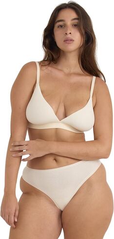 Women's Core Wirefree Ribbed Cotton Triangle Bralette in Saudi Arabia