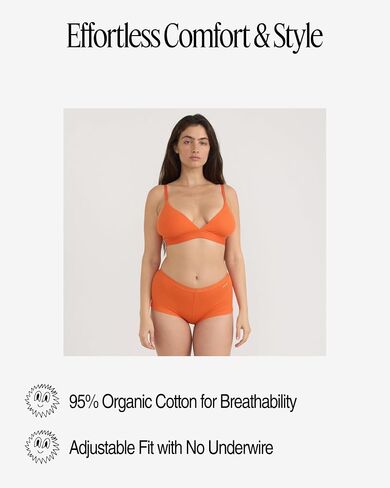 Women's Core Wirefree Ribbed Cotton Triangle Bralette in Saudi Arabia