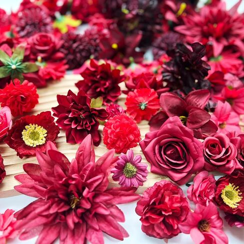 الزهور الوردية الاصطناعية الحريرية الحريرية الحرير رؤوس زهور مزيفة للحرف اليدوية - ديي المنزل الربيع حديقة الأزهار الحزب البرية الزهرة معلقة الديكور صغير كبير الزهور الزهور الصغيرة الزهور 3-12 سم (وردي) (وردي) in Saudi Arabia