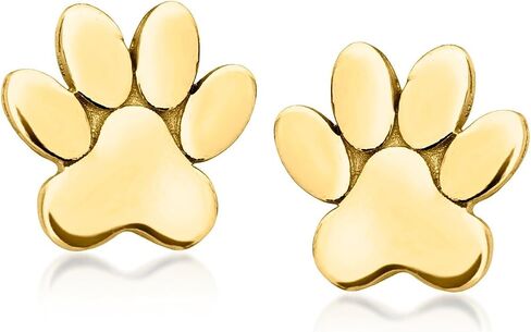 Ross-Simons 14kt Yellow Gold Petite Animal Paw Stud Earrings in Saudi Arabia