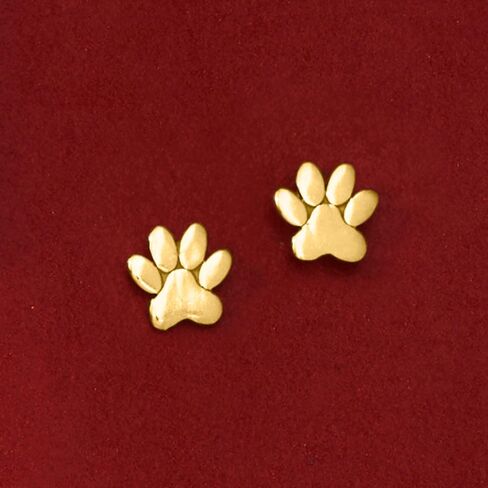 Ross-Simons 14kt Yellow Gold Petite Animal Paw Stud Earrings in Saudi Arabia
