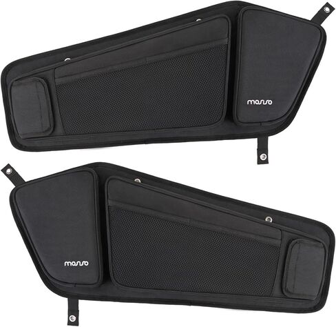 أكياس الباب الأمامية 2 Mosiso 2 متوافقة مع Polaris RZR Pro XP/R/Turbo R 2020-2024 UTV ، أكياس الباب منظم تخزين جانبي UTV مع حامل كوب وركبة ، أسود in Kuwait
